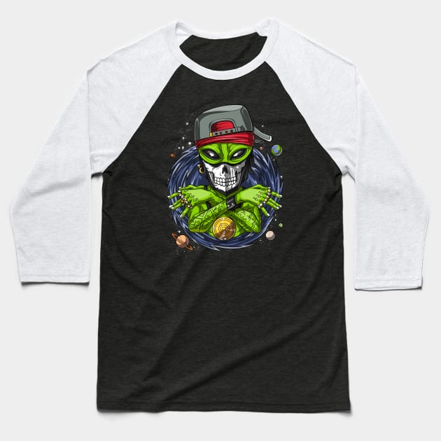 Alien Gangsta Baseball T-Shirt by underheaven